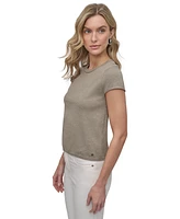 Dkny Jeans Petite Cap-Sleeve Crewneck T-Shirt