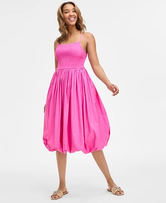 On 34th Women's Smocked Bubble-Hem Midi Dress, Exclusively at Macy's