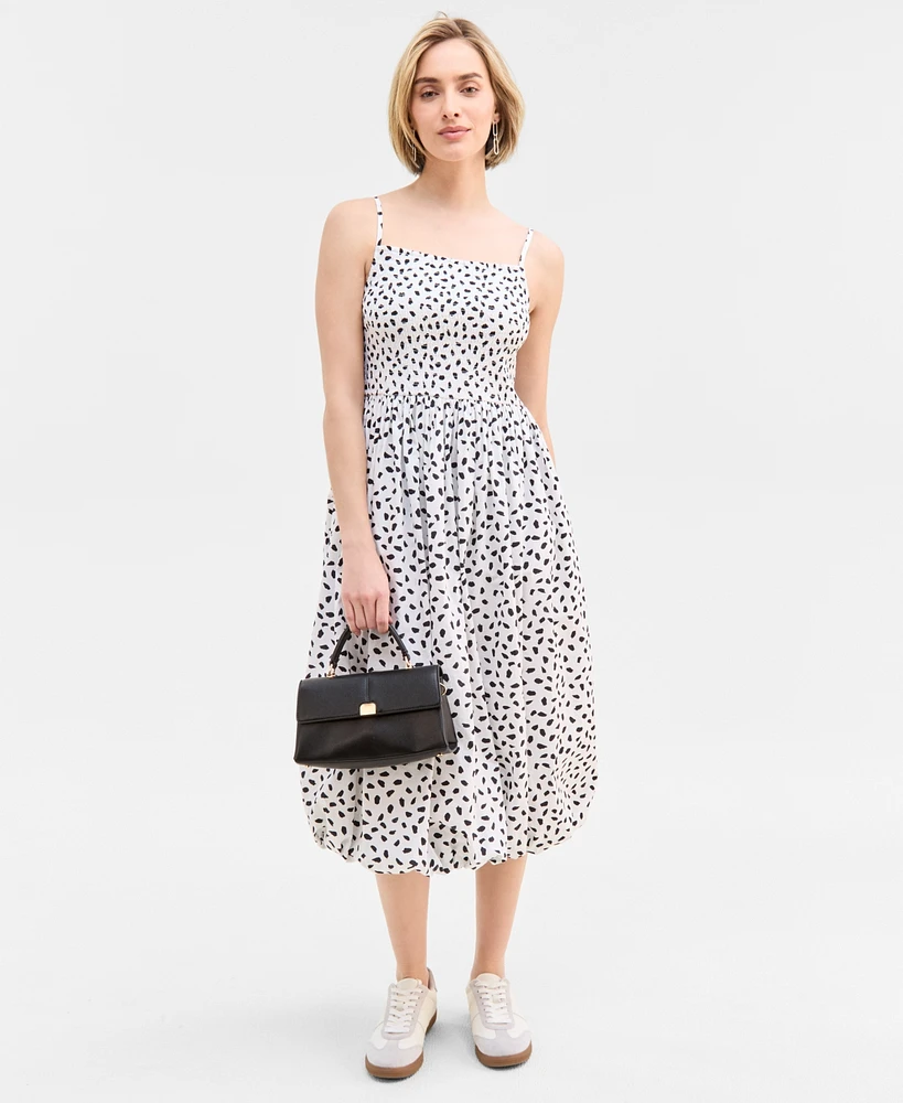 On 34th Women's Smocked Bubble-Hem Midi Dress, Exclusively at Macy's