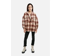 Long Sleeves Oversized Checkered Shacket