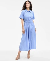On 34th Women's Cotton Midi Shirtdress, Exclusively at Macy's