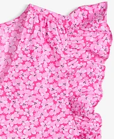 On 34th Women's Printed Ruffle V-Neck Top, Exclusively at Macy's