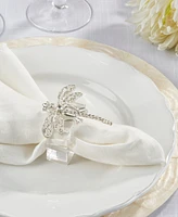 Saro Lifestyle Bejeweled Dragonfly Napkin Ring, Set of 4