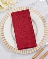 Saro Lifestyle Refined Stitched Plaid Napkin, Set of 4