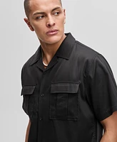 Mode of One Men's Camp Collar Twill Shirt, Exclusively at Macy's