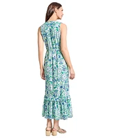 Jones New York Women's Paisley-Print Linen-Blend Maxi Dress
