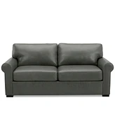 Radley Roll Arm 74" Leather Apartment Sofa, Exclusively at Macy's