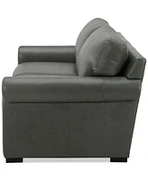Radley Roll Arm 74" Leather Apartment Sofa, Exclusively at Macy's