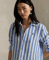 Polo Ralph Lauren Women's Classic-Fit Striped 100% Linen Shirt