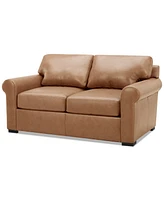 Radley Roll Arm 61" Leather Loveseat, Exclusively at Macy's