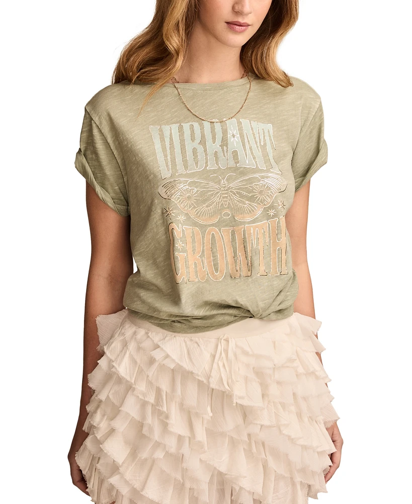 Lucky Brand Women's Vibrant Growth Boyfriend Tee