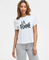 On 34th Women's La Femme Crewneck T-Shirt, Exclusively at Macy's