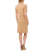 CeCe Women's Short-Sleeve Turtleneck Sweater Dress