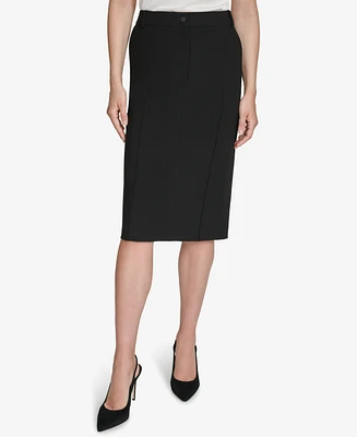 Halston Women's Button-Front Pencil Skirt