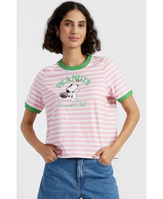 Chinti & Parker Women's Cotton Peanuts Racquet Club T-Shirt