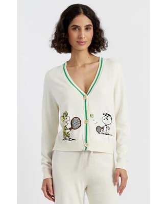 Chinti & Parker Women's Cotton Peanuts Racquet Club Cardigan