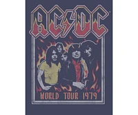 Ac/Dc World Tour 1979 Navy Blue Boy's Short-Sleeve T-shirt