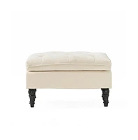 Plush Pillow Top Button-Tufted Ottoman, Upholstered Contemporary Footrest and Extra Seating-The Pop Home