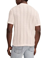 Lucky Brand Men's Short Sleeve Button Down Sweater