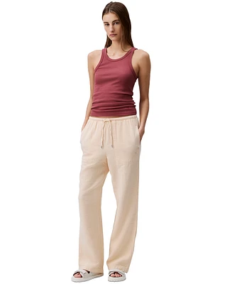 Calvin Klein Jeans Women's Double Gauze Pull-On Pants