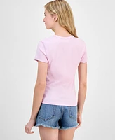 Pretty Rebellious Juniors' Monte Carlo Car Graphic-Print Tee