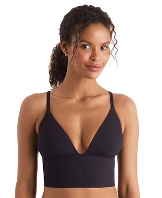 Mimi Flamingo Women's Blake Ribbed V-Neck Midkini Top