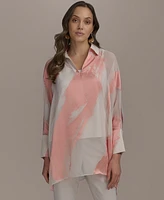 Donna Karan New York Women's Brushstroke Burnout Tunic