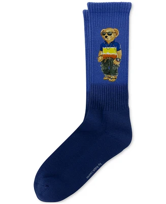 Polo Ralph Lauren Men's Surf Club Bear Dip-Dye Crew Socks