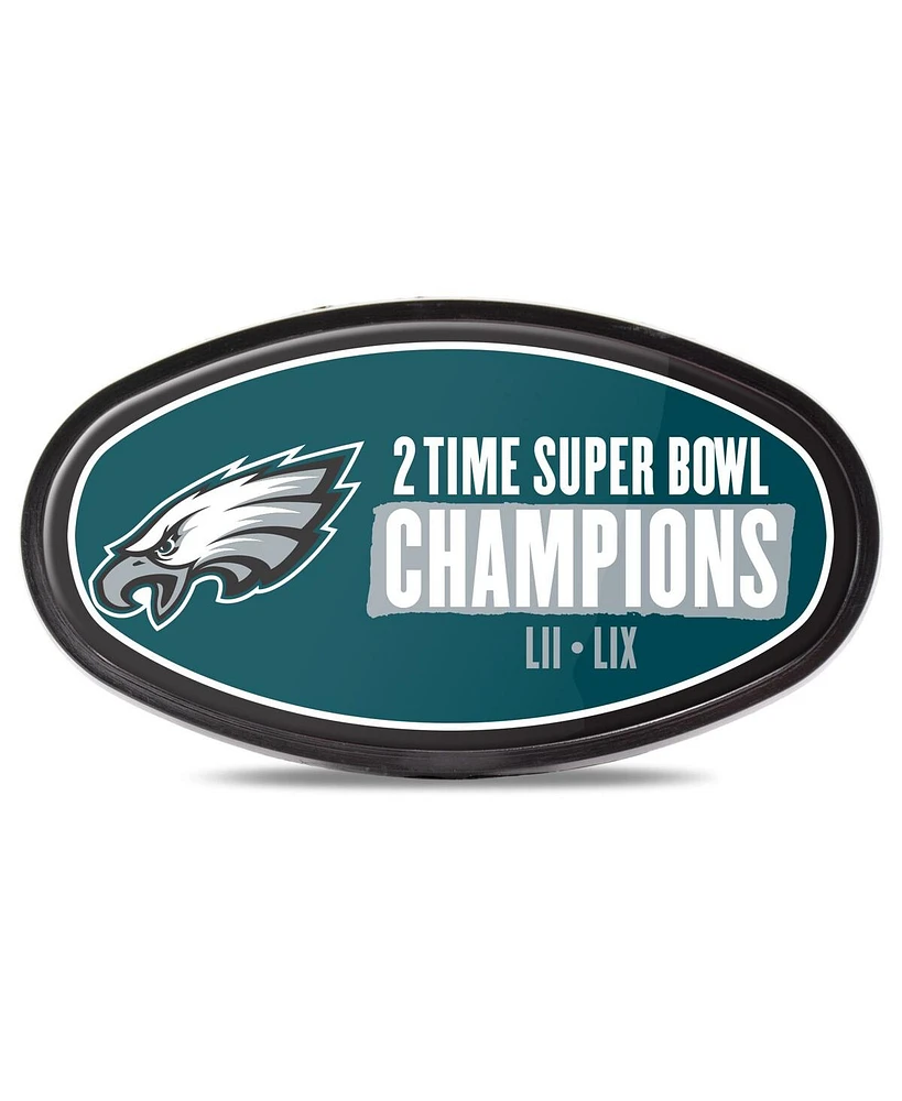 Wincraft Philadelphia Eagles Two-Time Super Bowl Champions Oval Plastic Hitch Cover