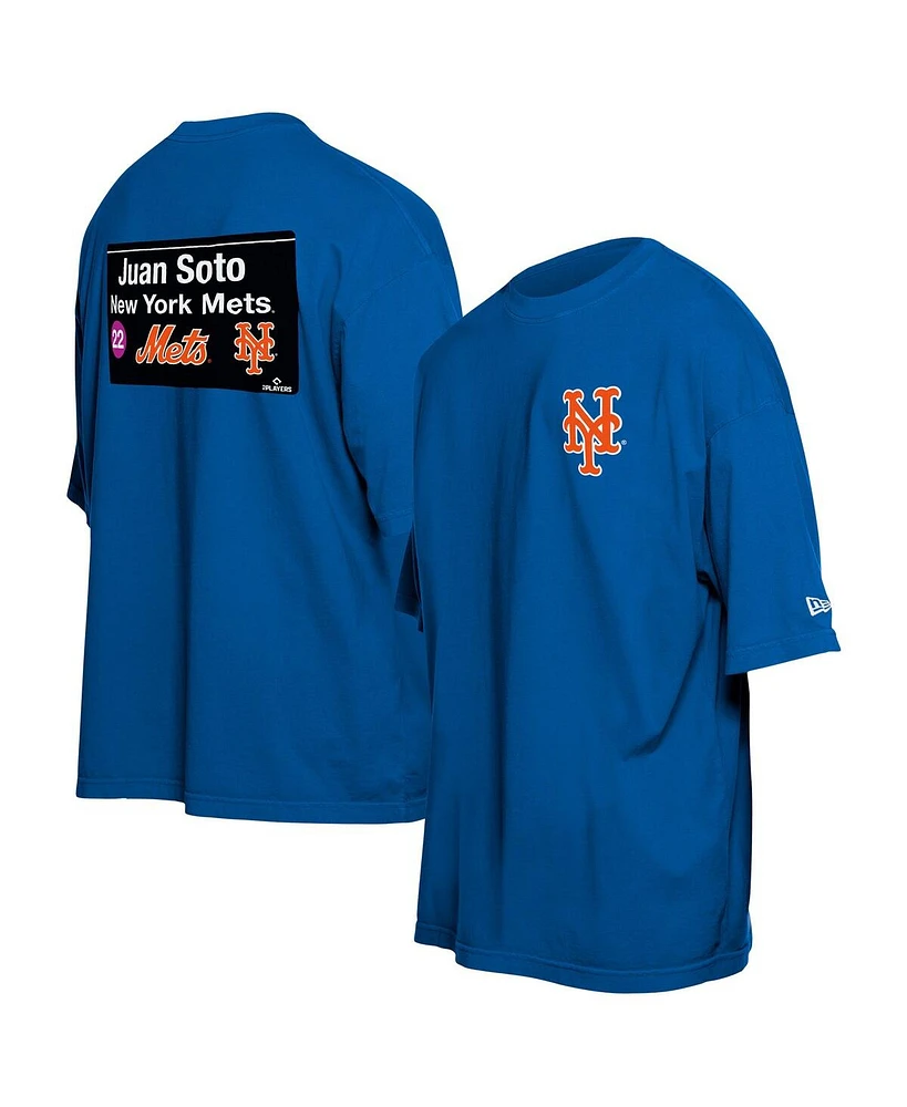 New Era Men's Juan Soto Blue York Mets Sign Player T-Shirt
