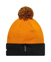 New Era Men's Orange McLaren F1 Team Cuffed with Pom Knit Hat