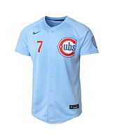 Nike Big Boys and Girls Dansby Swanson Baby Blue Chicago Cubs 2nd Alternate Limited Player Jersey