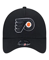 New Era Men's Black Philadelphia Flyers Core A-Frame 9FORTY Adjustable Hat