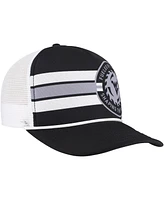 Legacy Athletic Men's Black West Virginia Mountaineers Built on Bravery Running Circle Trucker Adjustable Hat