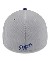 New Era Men's Gray/Royal Los Angeles Dodgers 2025 Batting Practice 39THIRTY Flex Hat