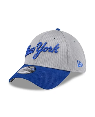 New Era Men's Gray/Royal York Mets 2025 Batting Practice 39THIRTY Flex Hat