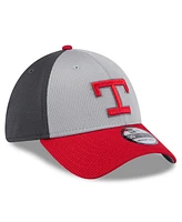 New Era Men's Gray/Red Texas Rangers 2025 Batting Practice 39THIRTY Flex Hat