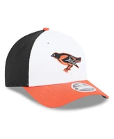 New Era Men's White/Orange Baltimore Orioles 2025 Batting Practice 9FORTY M-Crown Adjustable Hat