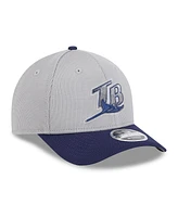 New Era Men's Gray/Navy Tampa Bay Rays 2025 Batting Practice 9FORTY M-Crown Adjustable Hat