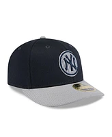 New Era Men's Gray/Navy York Yankees 2025 Batting Practice Low Profile 59FIFTY Fitted Hat