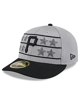 New Era Men's Gray/Black Pittsburgh Pirates 2025 Batting Practice Low Profile 59FIFTY Fitted Hat