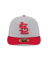 New Era Men's Gray/Red St. Louis Cardinals 2025 Batting Practice Low Profile 59FIFTY Fitted Hat