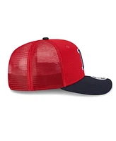 New Era Men's Red/Navy Boston Red Sox 2025 Batting Practice 9SEVENTY Stretch-Snap Trucker Hat