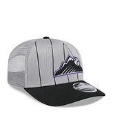 New Era Men's /Black Colorado Rockies 2025 Batting Practice 9SEVENTY Stretch-Snap Trucker Hat