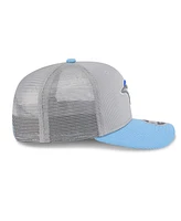 New Era Men's Gray/Powder Blue Toronto Blue Jays 2025 Batting Practice 9SEVENTY Stretch-Snap Trucker Hat