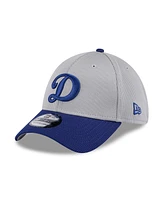 New Era Men's Gray/Royal Los Angeles Dodgers 2025 Batting Practice 39THIRTY Flex Hat