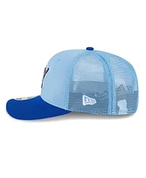 New Era Men's Light Blue/Royal Milwaukee Brewers 2025 Batting Practice 9SEVENTY Stretch-Snap Trucker Hat