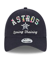 New Era Women's Navy Houston Astros 2025 Spring Training Floral 9TWENTY Adjustable Hat