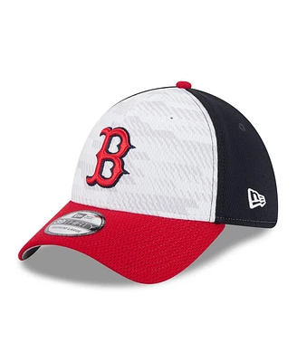 New Era Men's Navy/Red Boston Red Sox 2025 Mlb Clubhouse 39THIRTY Flex Hat