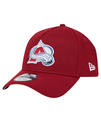 New Era Men's Burgundy Colorado Avalanche Core A-Frame 9FORTY Adjustable Hat